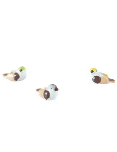 Set 3 uccellini colori assortiti per statue da 15-20 cm