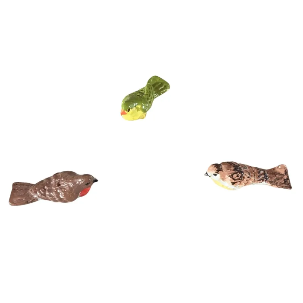 Set of Three Assorted Resin Birds for 15–20 cm Nativity Figures