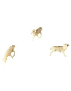 Set of Three PVC Sheep for 3–4 cm Nativity Figures 2