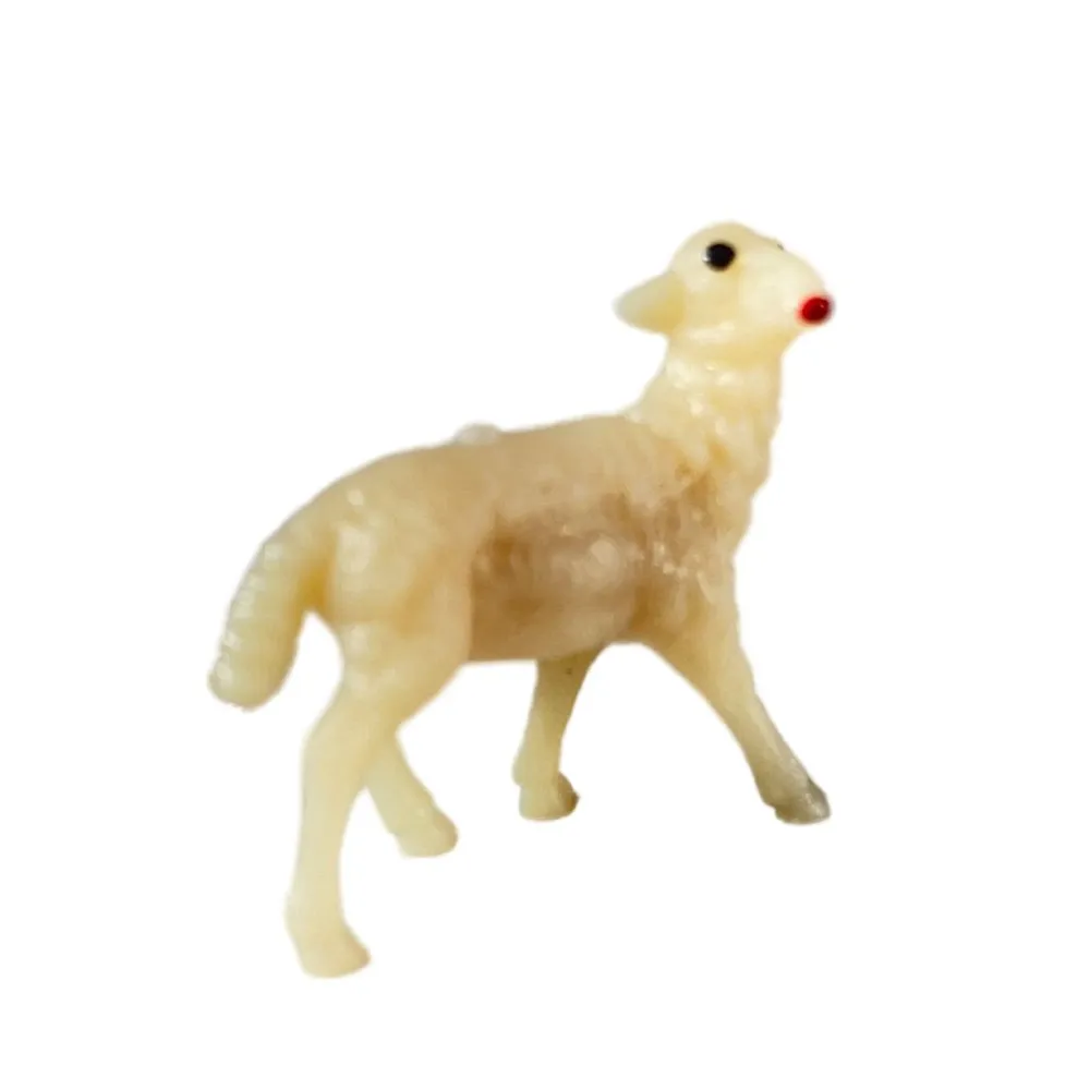Set of Three PVC Sheep for 3–4 cm Nativity Figures