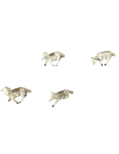 Set of Four PVC Sheep for 7–8 cm Nativity Figures 2