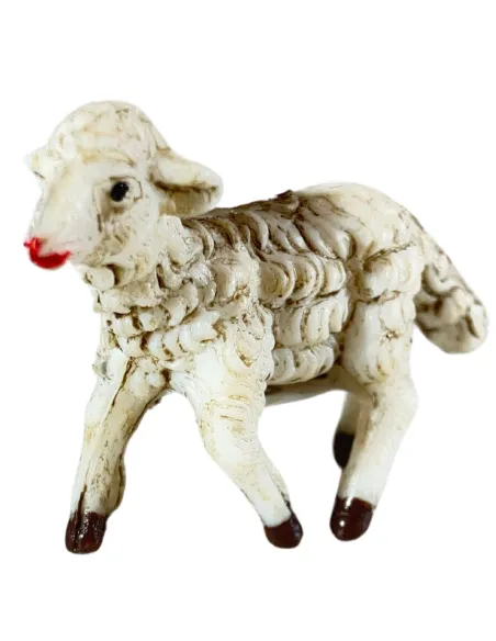 Set of Four PVC Sheep for 7–8 cm Nativity Figures