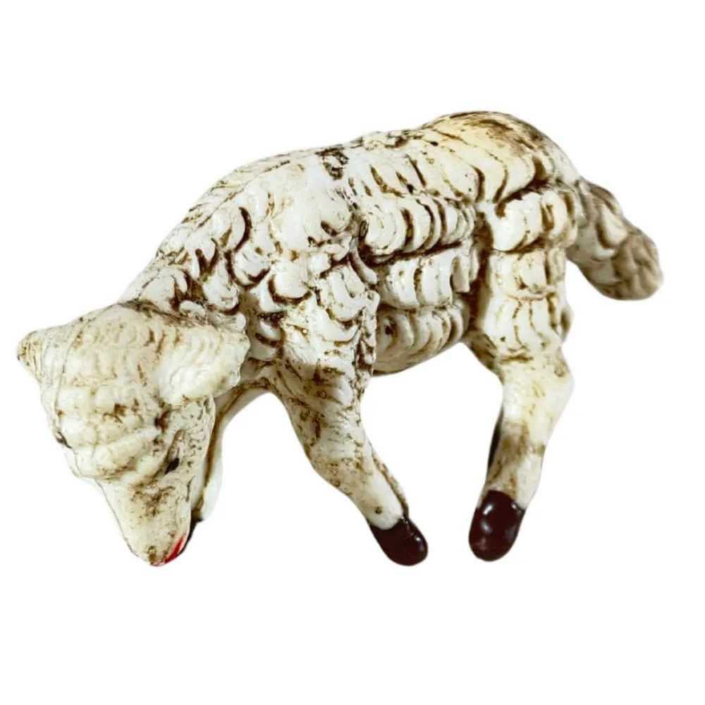 Set of Four PVC Sheep for 7–8 cm Nativity Figures
