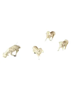 Set of Four PVC Sheep for 10 cm Nativity Figures 2