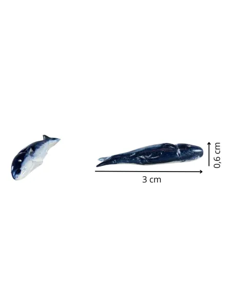 Set of Two Blue Resin Fish for 20–30 cm Nativity Figures
