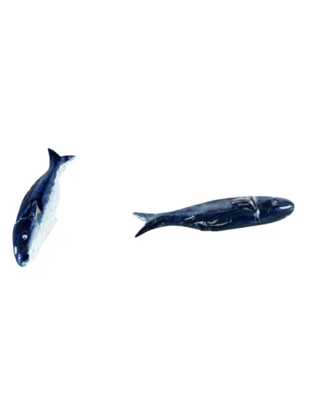 Set of Two Blue Resin Fish for 20–30 cm Nativity Figures