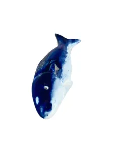 Set 2 pesci blu in resina per statue da 20-30 cm 2