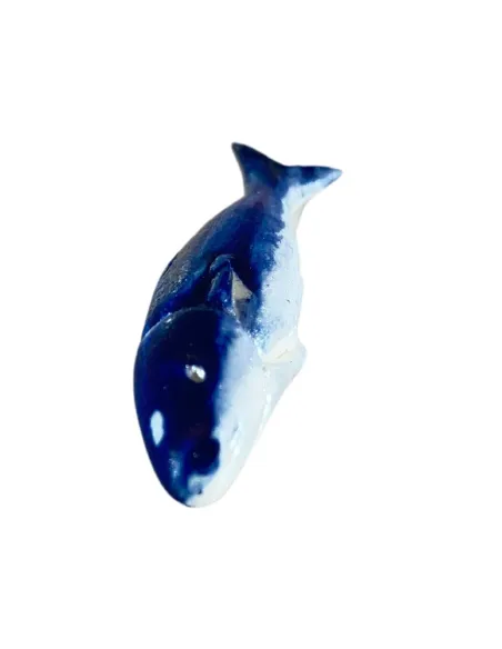 Set of Two Blue Resin Fish for 20–30 cm Nativity Figures