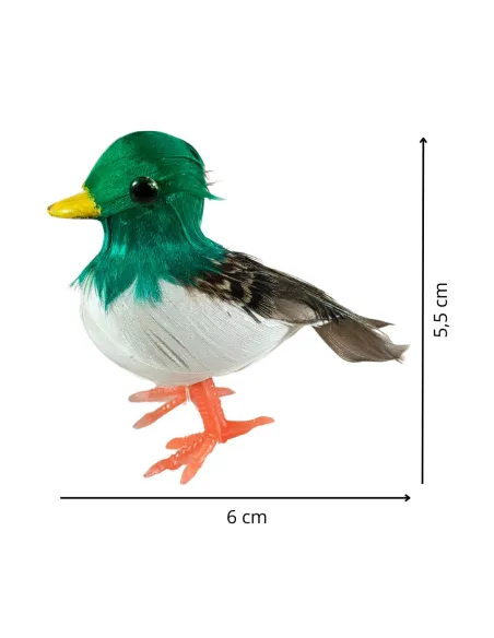 Anatra con piume vere per statue da 25-30 cm