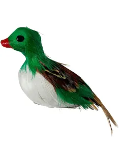Green Duck with Real Feathers for 20–30 cm Nativity Figures