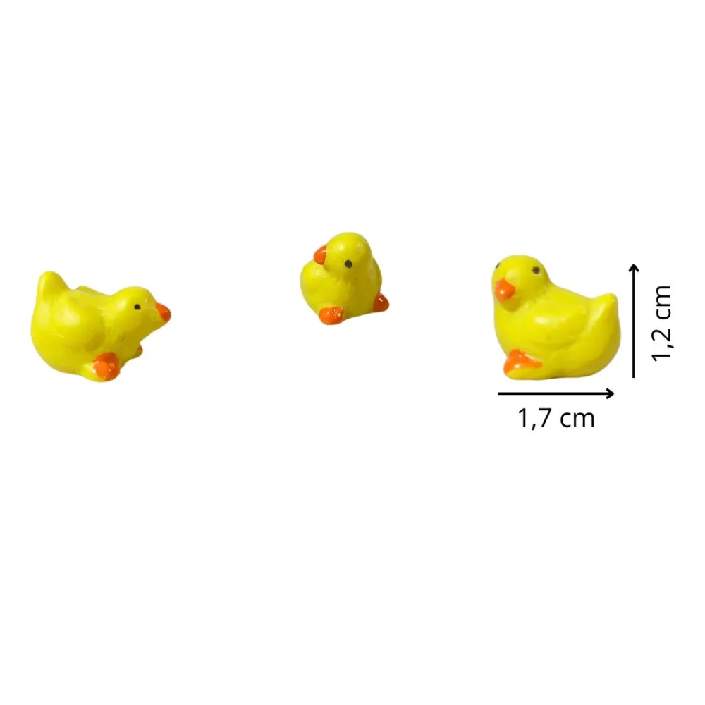 Set of Three Resin Chicks for 20–30 cm Nativity Figures