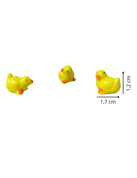 Set of Three Resin Chicks for 20–30 cm Nativity Figures