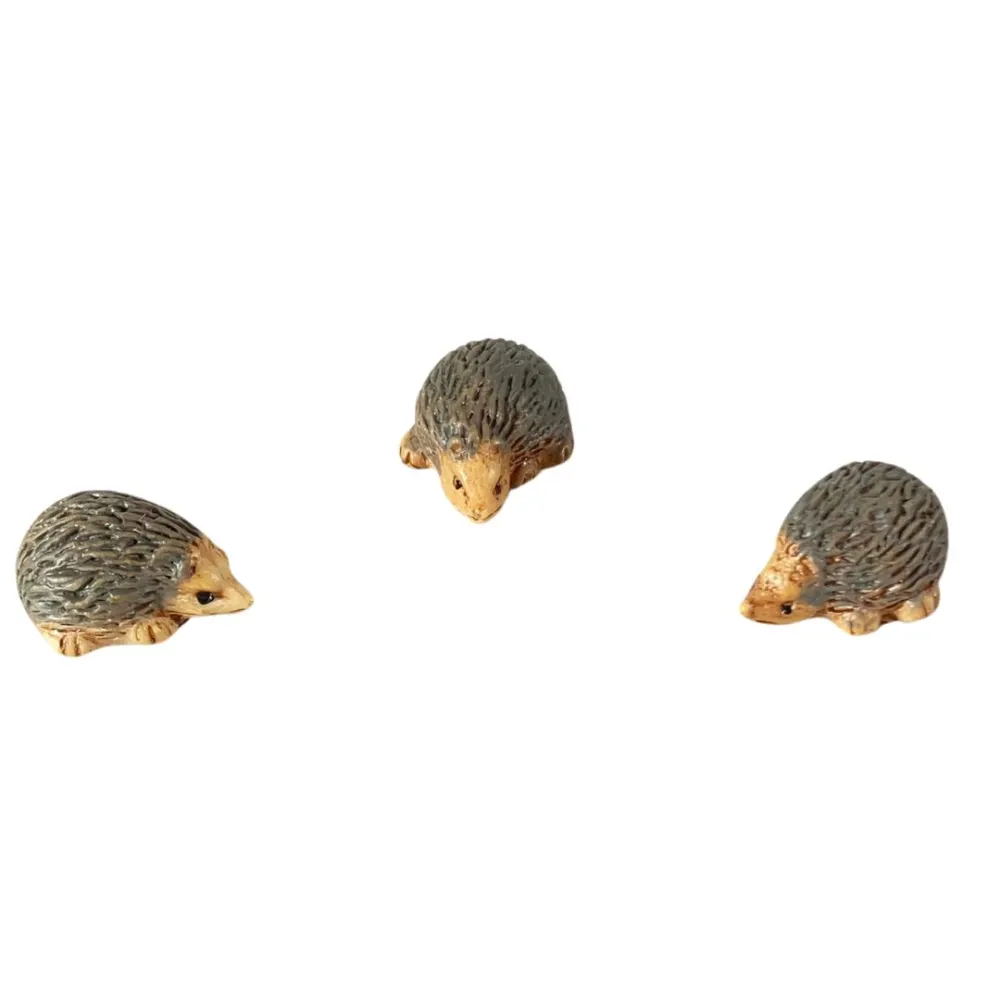 Set of Three Resin Hedgehogs for 20–25 cm Nativity Figures