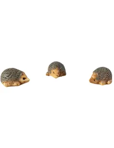 Set of Three Resin Hedgehogs for 20–25 cm Nativity Figures
