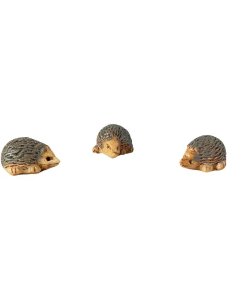 Set of Three Resin Hedgehogs for 20–25 cm Nativity Figures