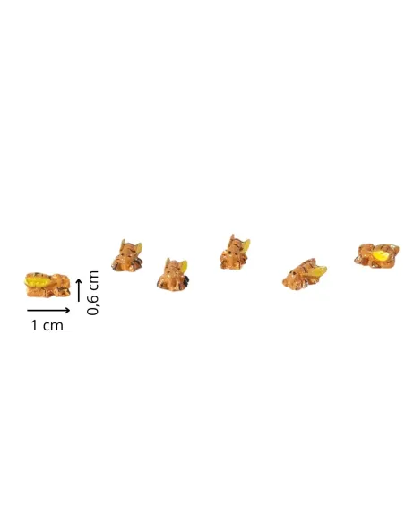 Set sei api in resina per statue da 30 cm