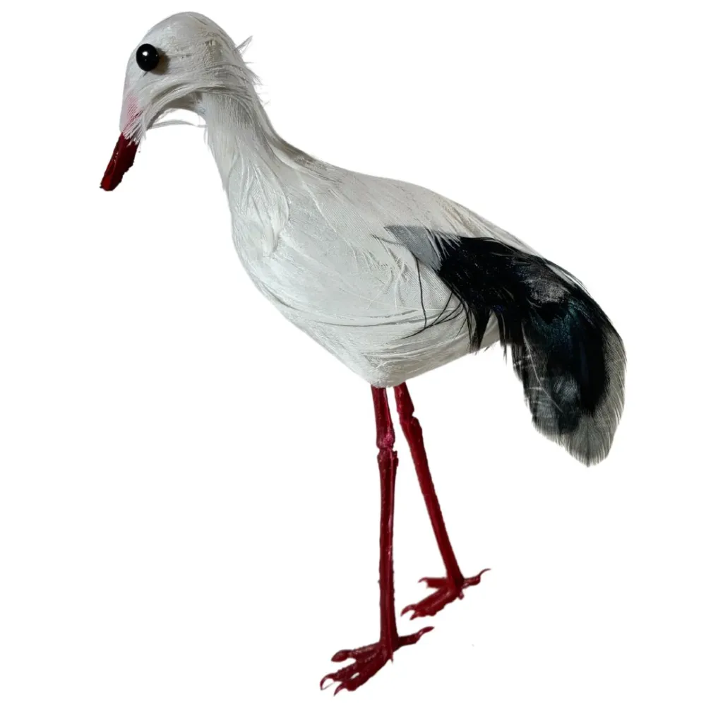 Stork with Real Feathers for 25–30 cm Nativity Figures