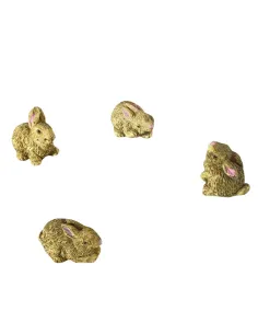 Set 4 conigli marroni in resina per statue da 20-30 cm 2