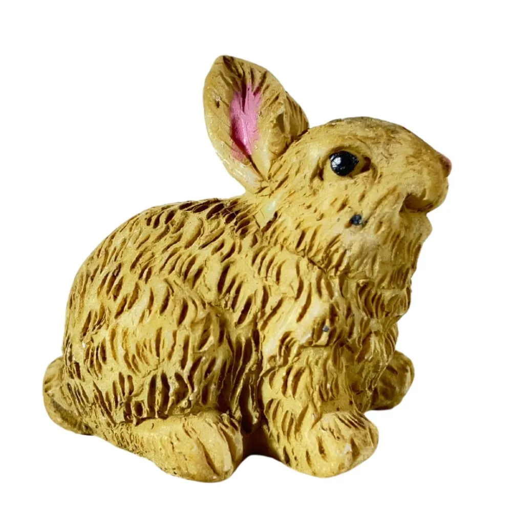 Set of Four Brown Resin Rabbits for 20–30 cm Nativity Figures