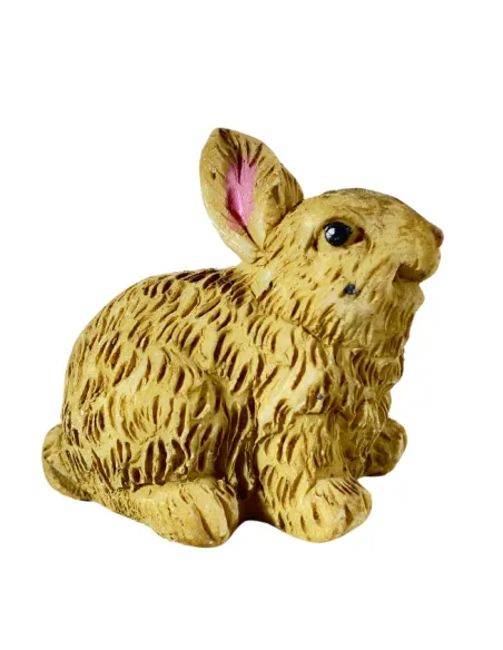 Set of Four Brown Resin Rabbits for 20–30 cm Nativity Figures