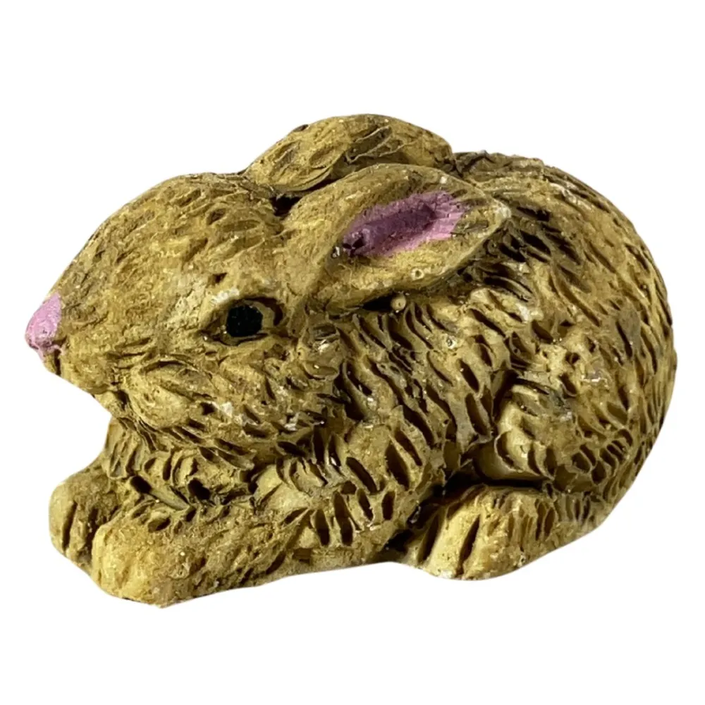 Set of Four Brown Resin Rabbits for 20–30 cm Nativity Figures