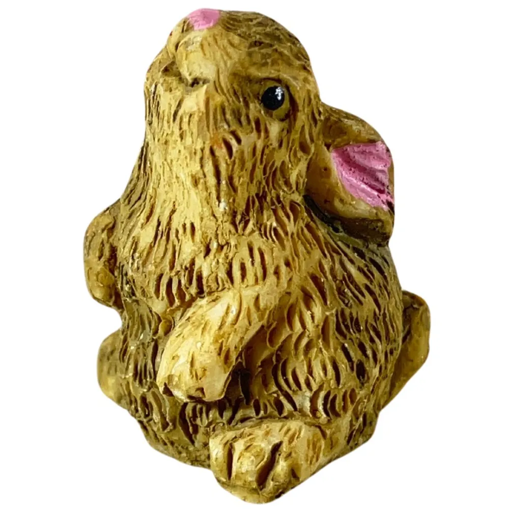 Set of Four Brown Resin Rabbits for 20–30 cm Nativity Figures