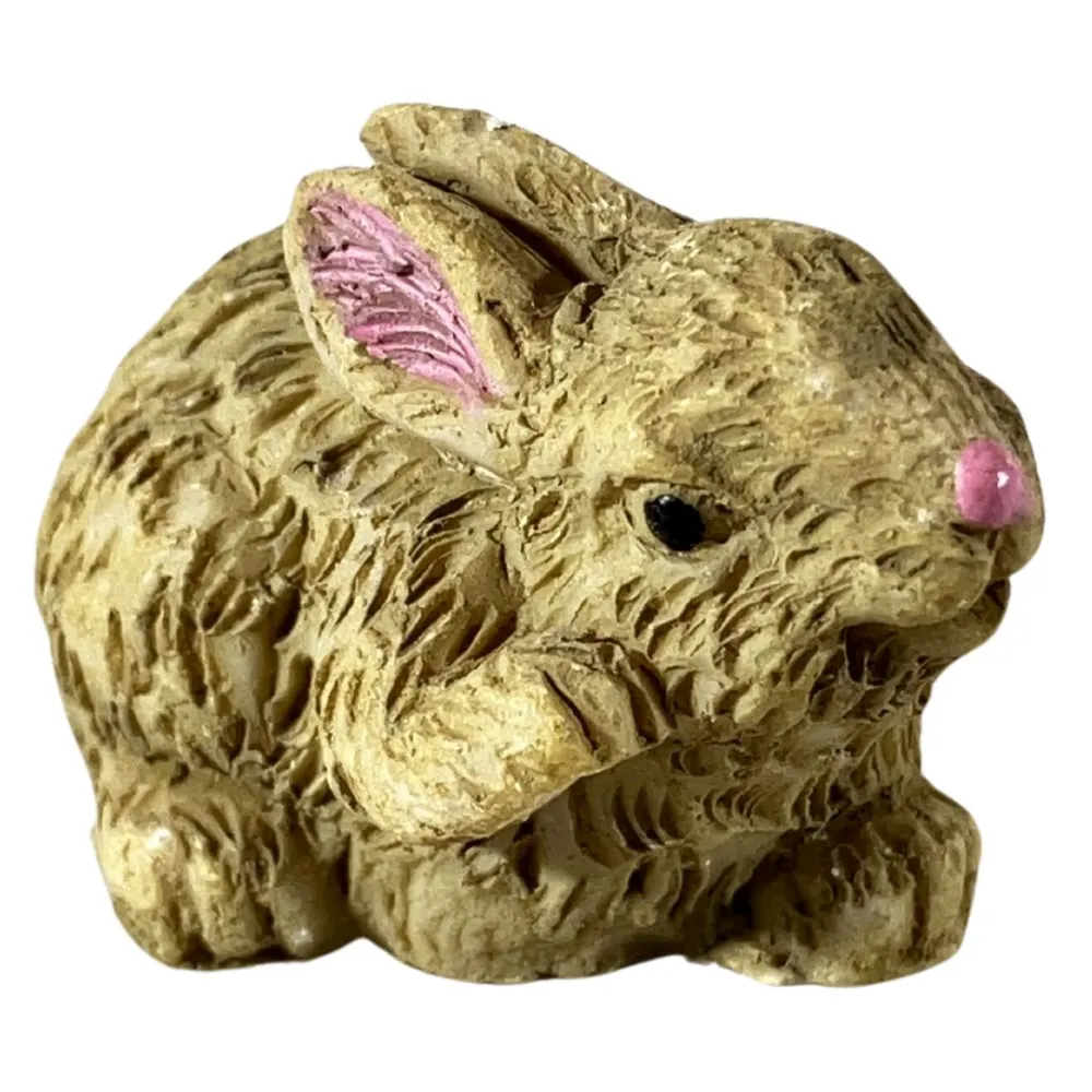 Set of Four Brown Resin Rabbits for 20–30 cm Nativity Figures