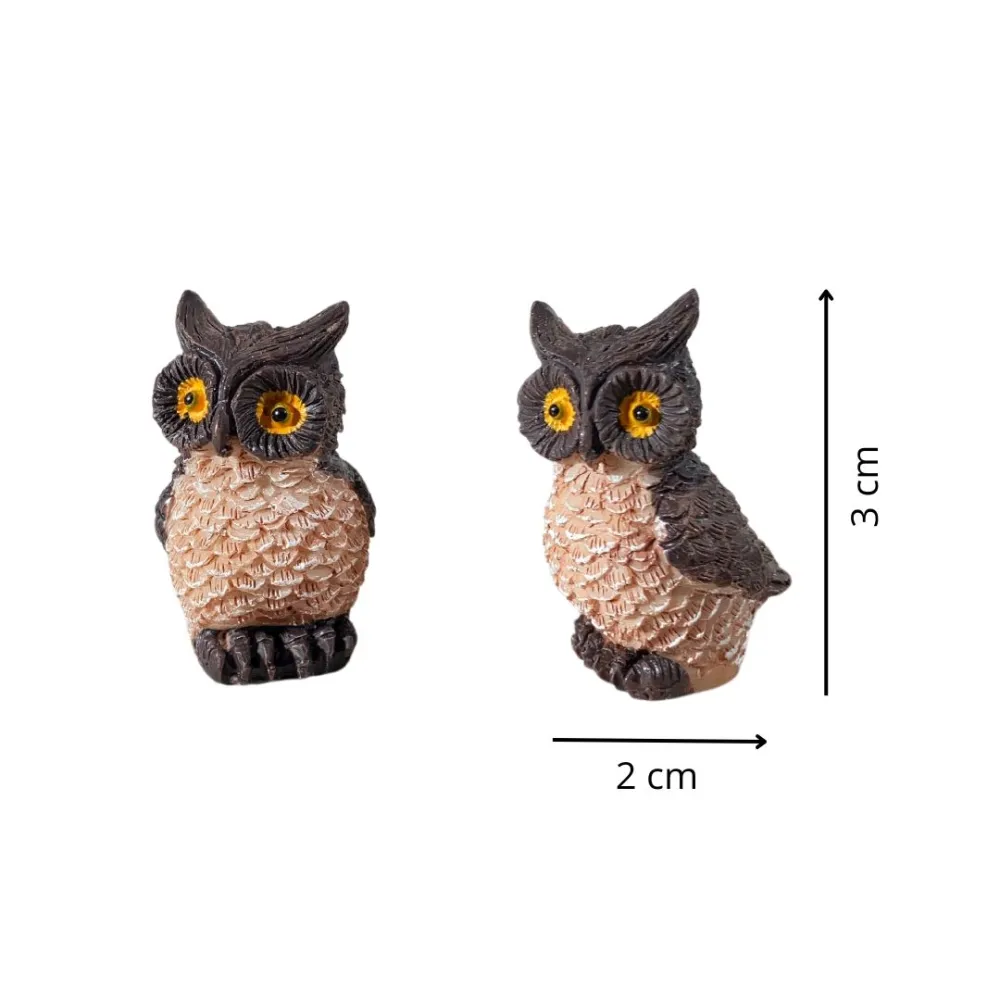 Set of Two Resin Owls for 30 cm Nativity Figures