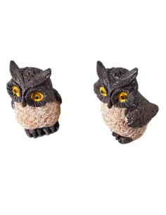 Set of Two Resin Owls for 30 cm Nativity Figures 2