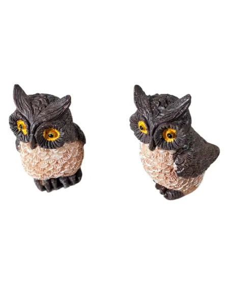 Set 2 gufi in resina per statue da 30 cm