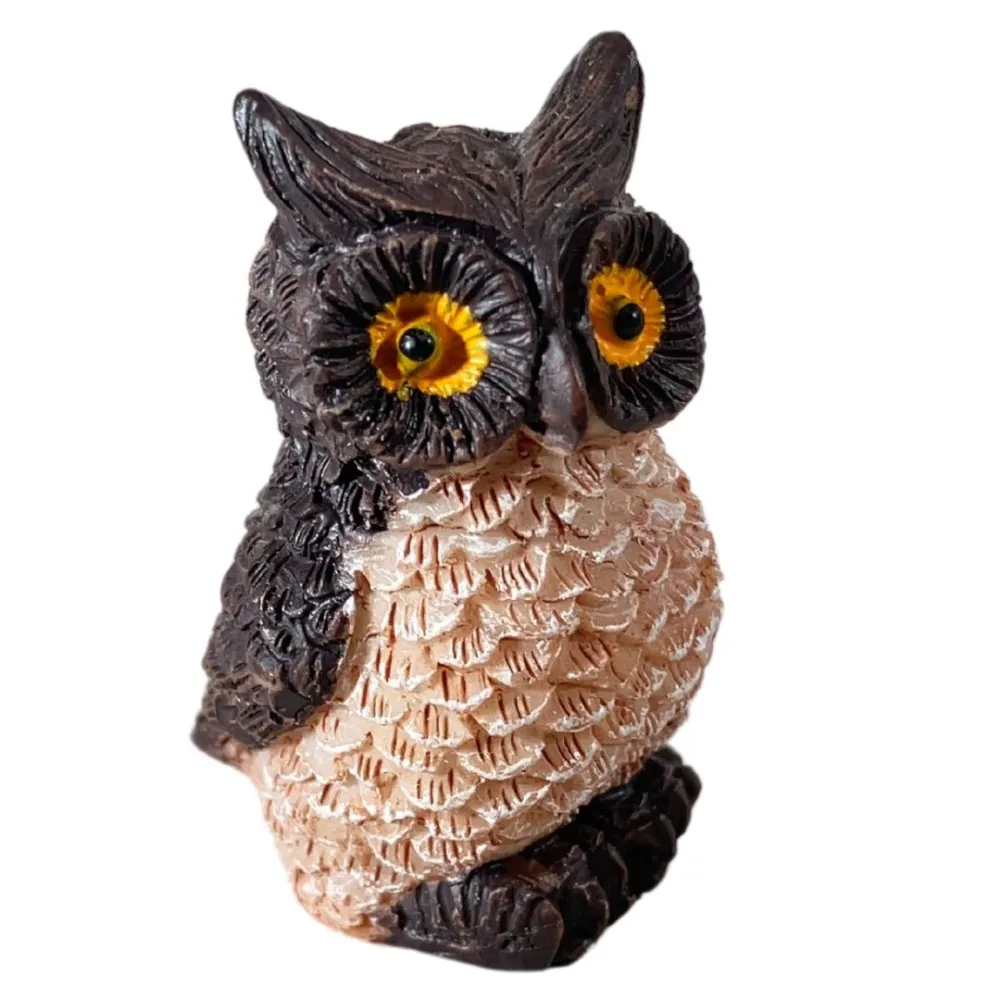 Set of Two Resin Owls for 30 cm Nativity Figures