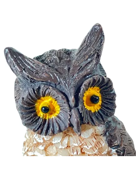 Set 2 gufi in resina per statue da 30 cm