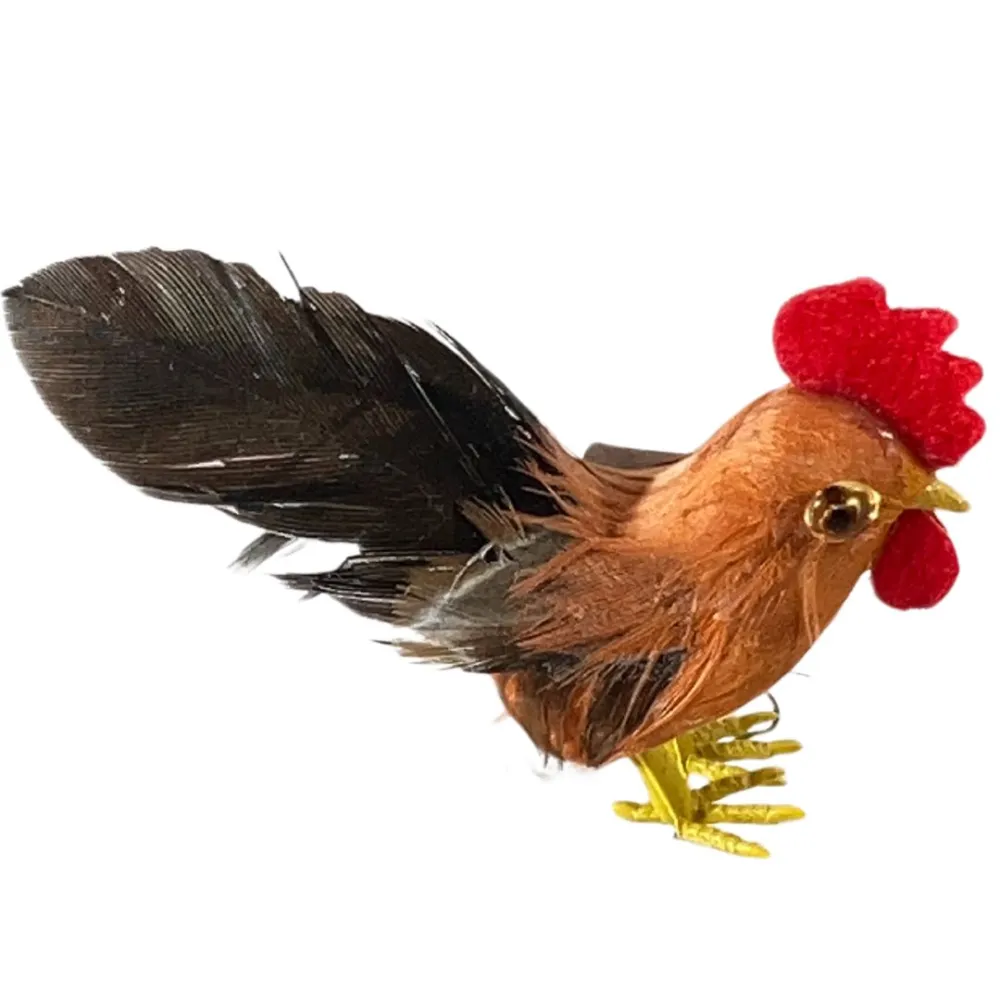 Rooster with Real Feathers for 20 cm Nativity Figures