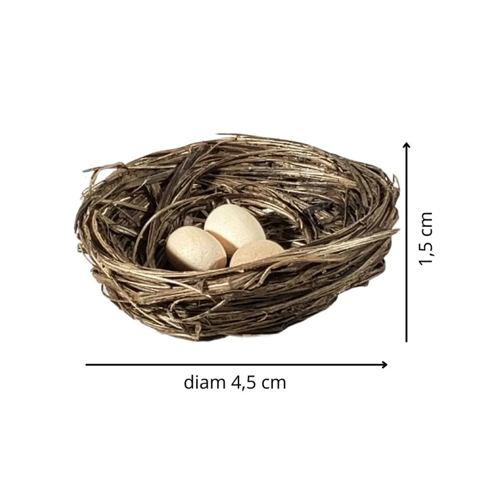 Nest with Three Eggs for 20–25 cm Nativity Figures