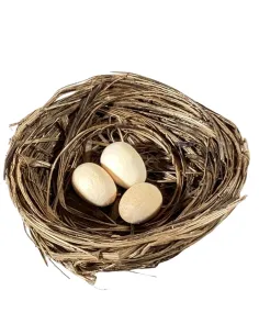 Nido con 3 uova per statue da 20-25 cm