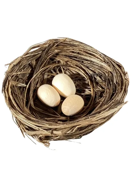 Nido con 3 uova per statue da 20-25 cm