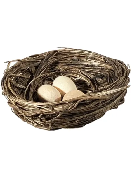 Nido con 3 uova per statue da 20-25 cm