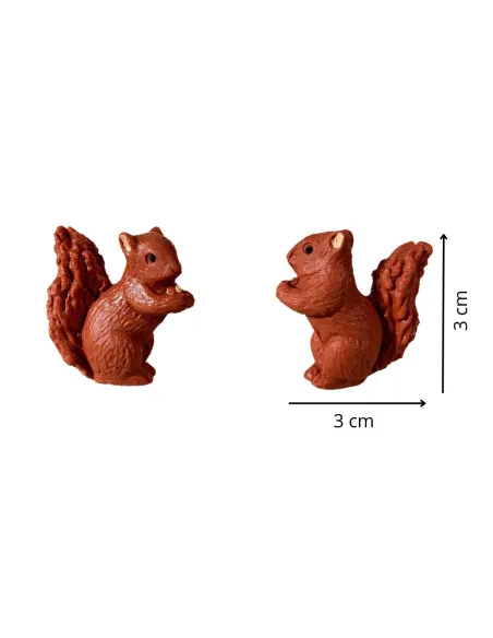 Set 2 scoiattoli in pvc per statue da 20-30 cm