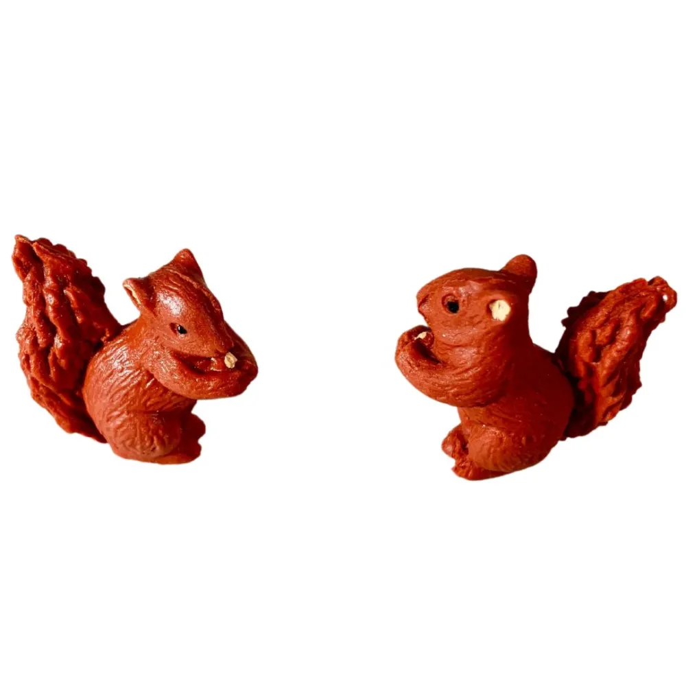 Set of Two PVC Squirrels for 20–30 cm Nativity Figures