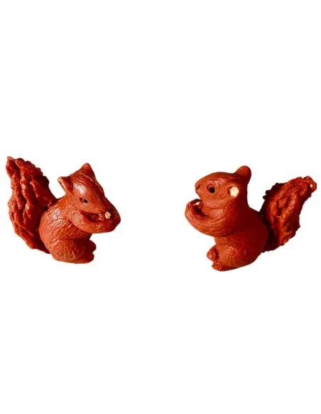 Set 2 scoiattoli in pvc per statue da 20-30 cm