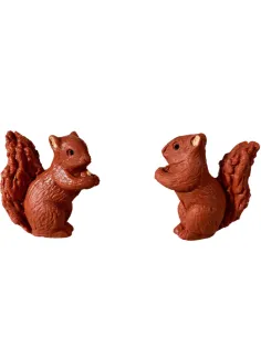 Set 2 scoiattoli in pvc per statue da 20-30 cm
