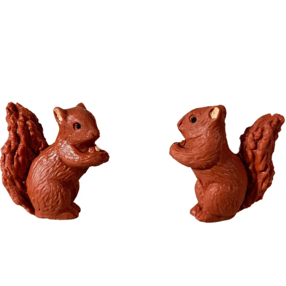 Set of Two PVC Squirrels for 20–30 cm Nativity Figures