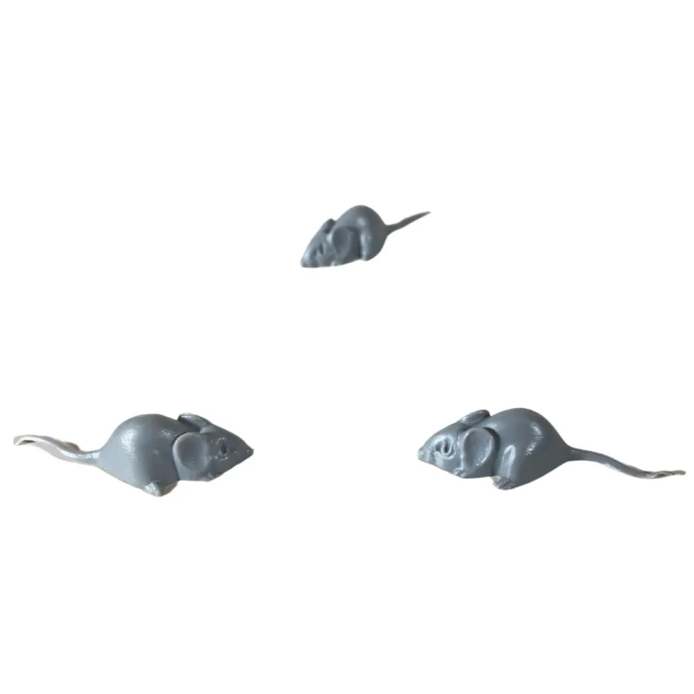 Set of Three PVC Mice for 25–30 cm Nativity Figures