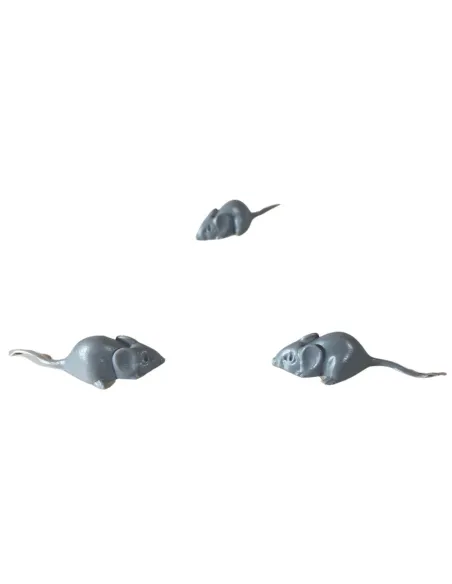 Set of Three PVC Mice for 25–30 cm Nativity Figures