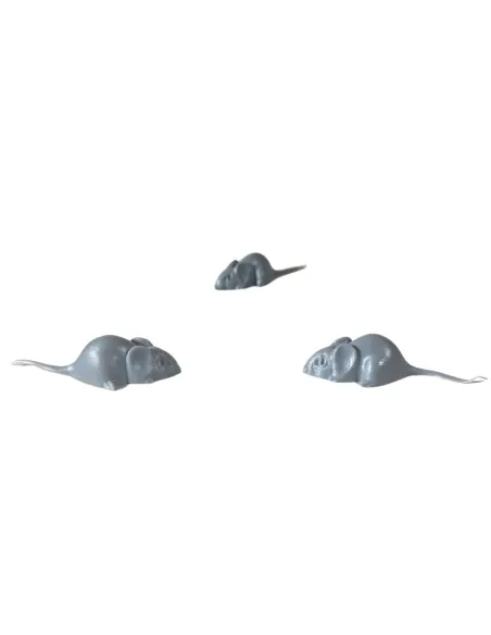 Set of Three PVC Mice for 25–30 cm Nativity Figures