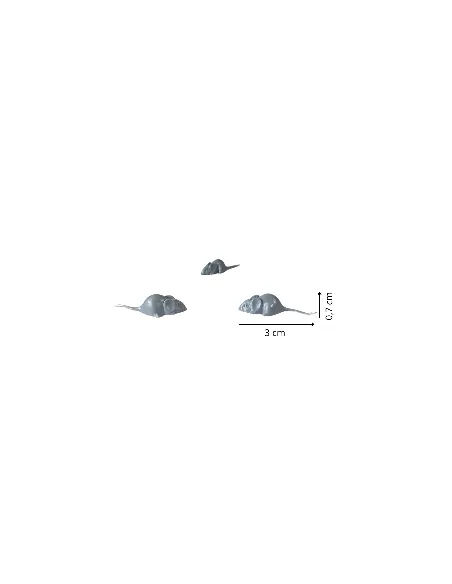 Set of Three PVC Mice for 25–30 cm Nativity Figures