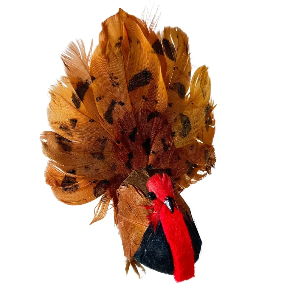 Turkey with Real Feathers for 25–30 cm Nativity Figures