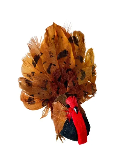 Turkey with Real Feathers for 25–30 cm Nativity Figures