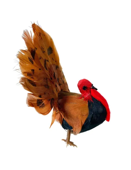 Turkey with Real Feathers for 25–30 cm Nativity Figures