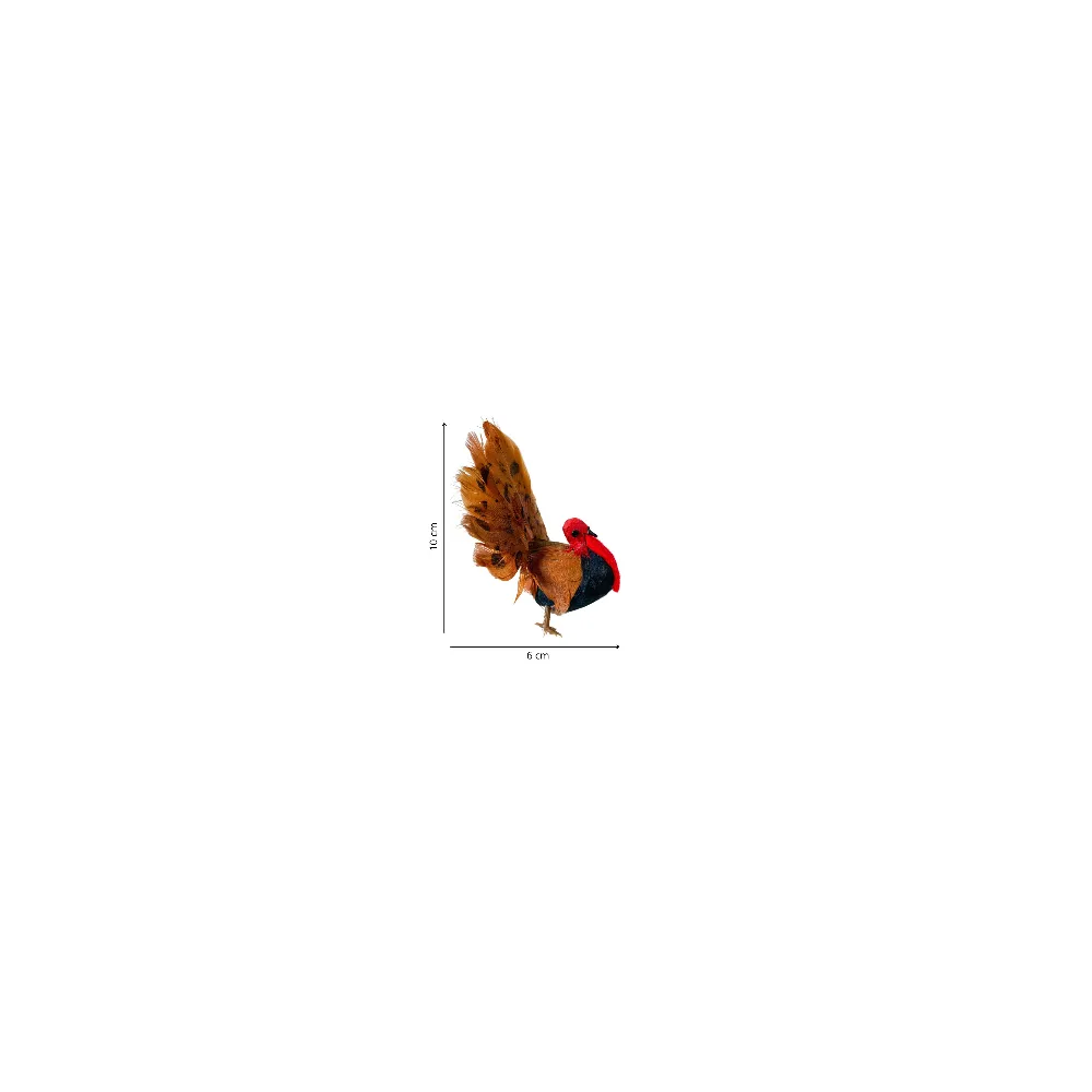 Turkey with Real Feathers for 25–30 cm Nativity Figures
